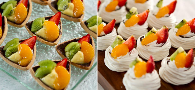 Assorted Fruit Tartlets and Mini Fruit Pavlova By M Catering & Fine Foods