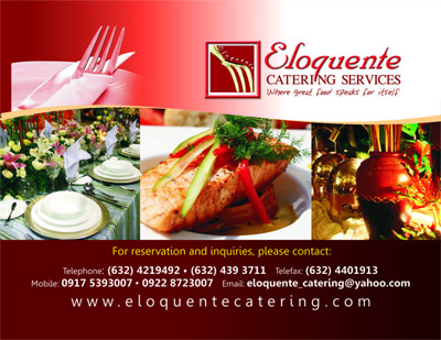 Eloquente Catering Services| Metro Manila Wedding Catering | Metro Manila Wedding Caterers | Kasal.com - The Philippine Wedding Planning Guide