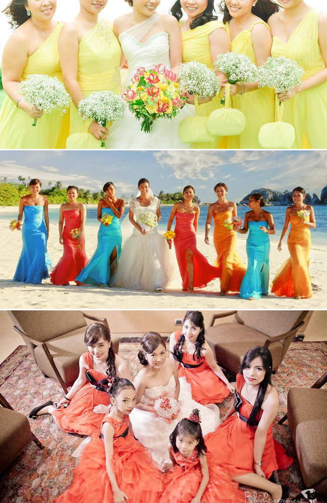 From top to bottom: Wedding Photography by Nez Cruz Fine Art Photography, Ariel Javelosa Photography and Blacktieproject