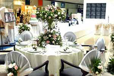 A floral table setting from Astoria Plaza
