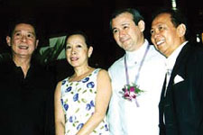 (L-R) Designer Mario Katigbak, Honorable and Mrs. Teddy Boy Locsin and Mel Meer