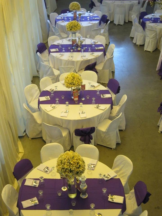 purple white wedding chef patricks kitchen