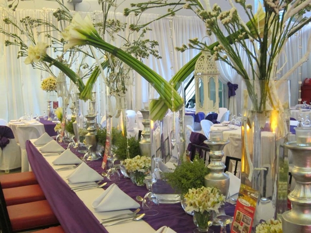 purple white wedding chef patricks kitchen