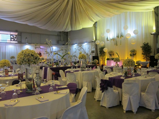 purple white wedding chef patricks kitchen