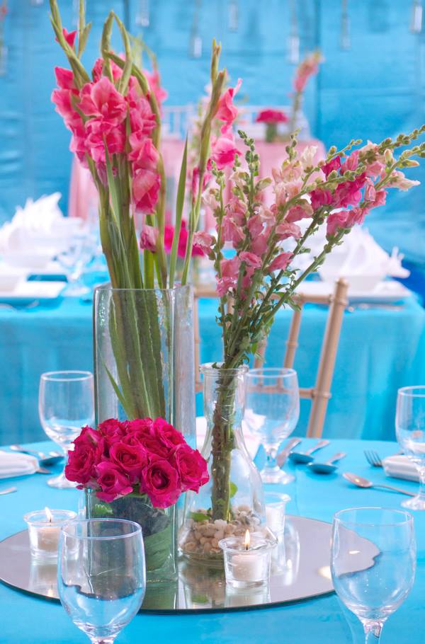 hizons catering pink and blue wedding