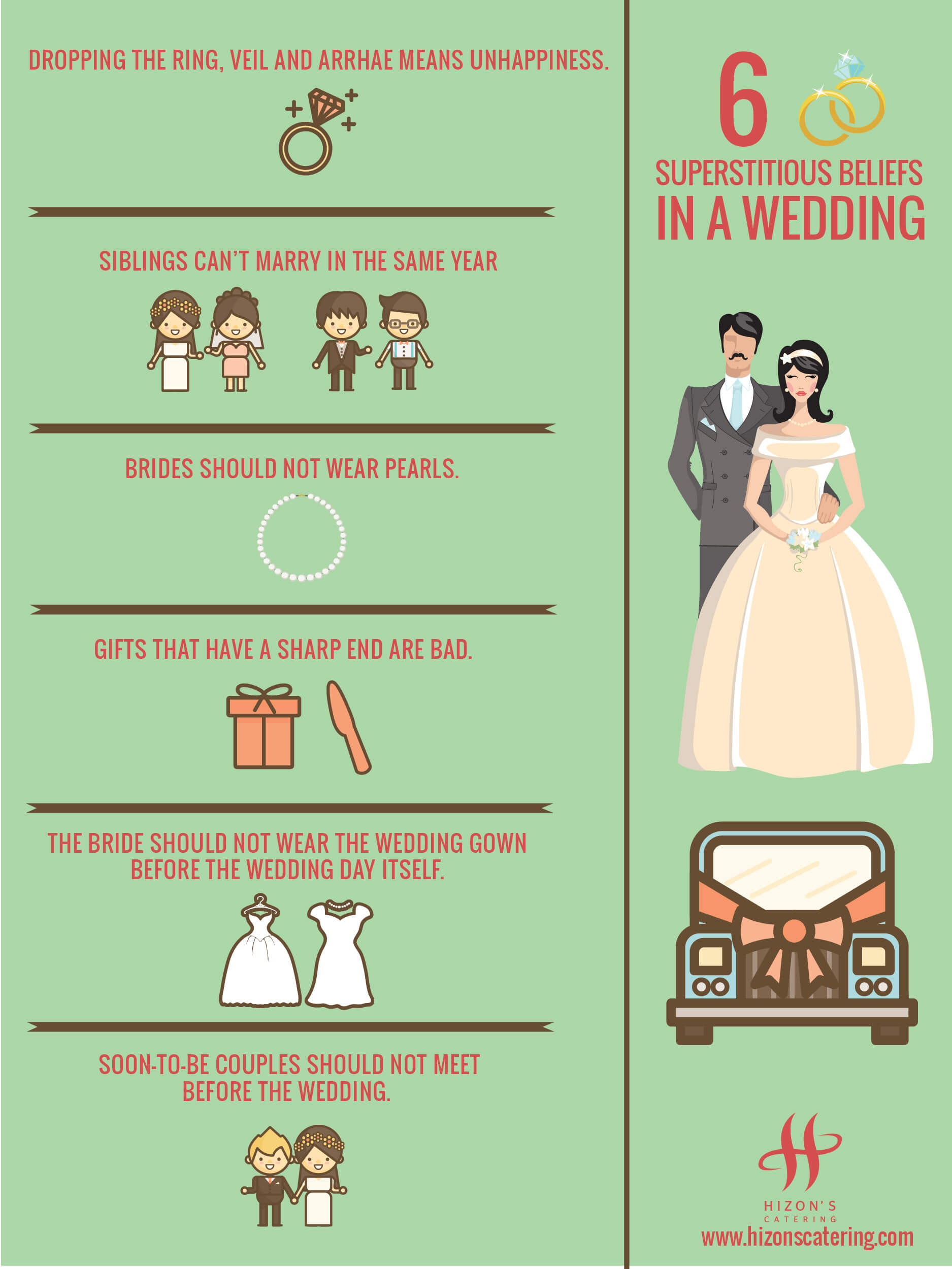 hizons catering wedding superstitious beliefs