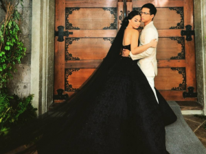 maja black wedding gown