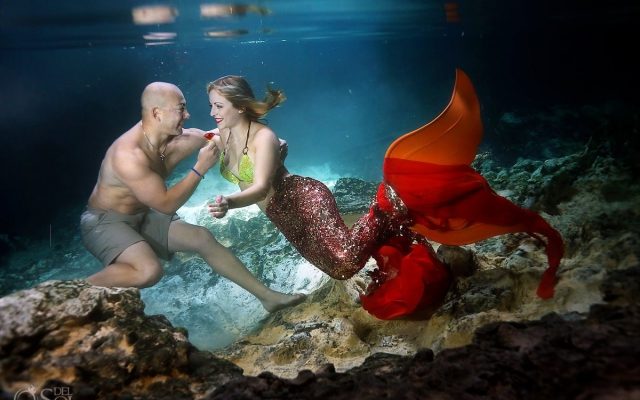 eric and cammy mermaid proposal