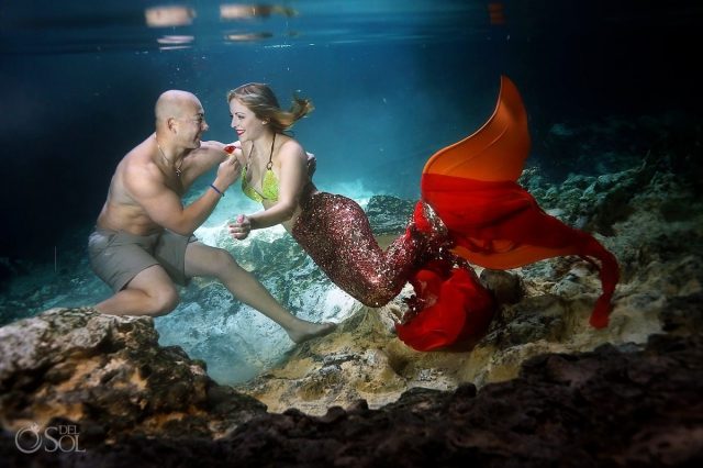 eric and cammy mermaid proposal