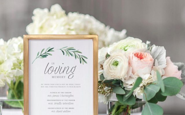 wedding memorial sign