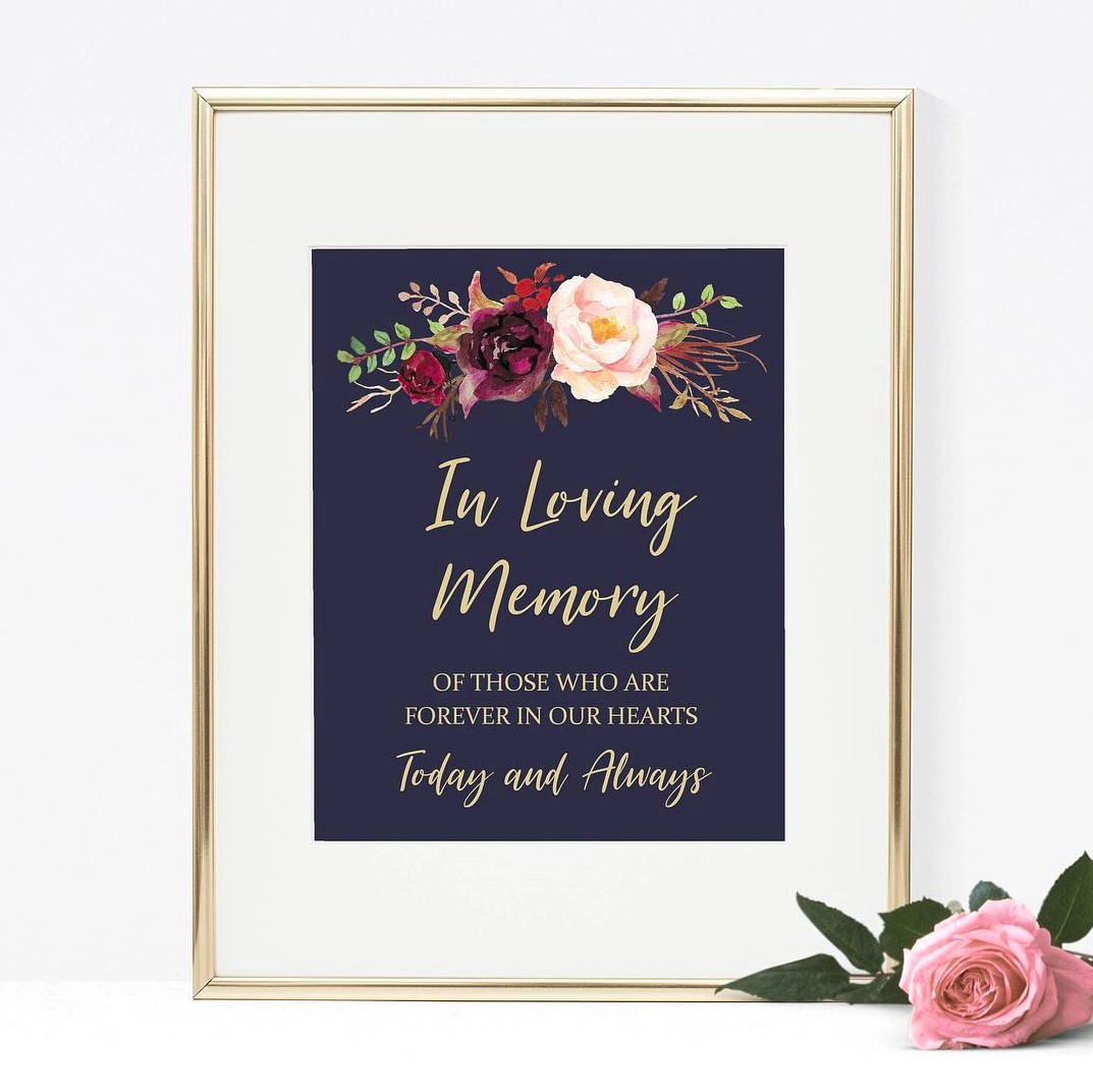 wedding memorial sign