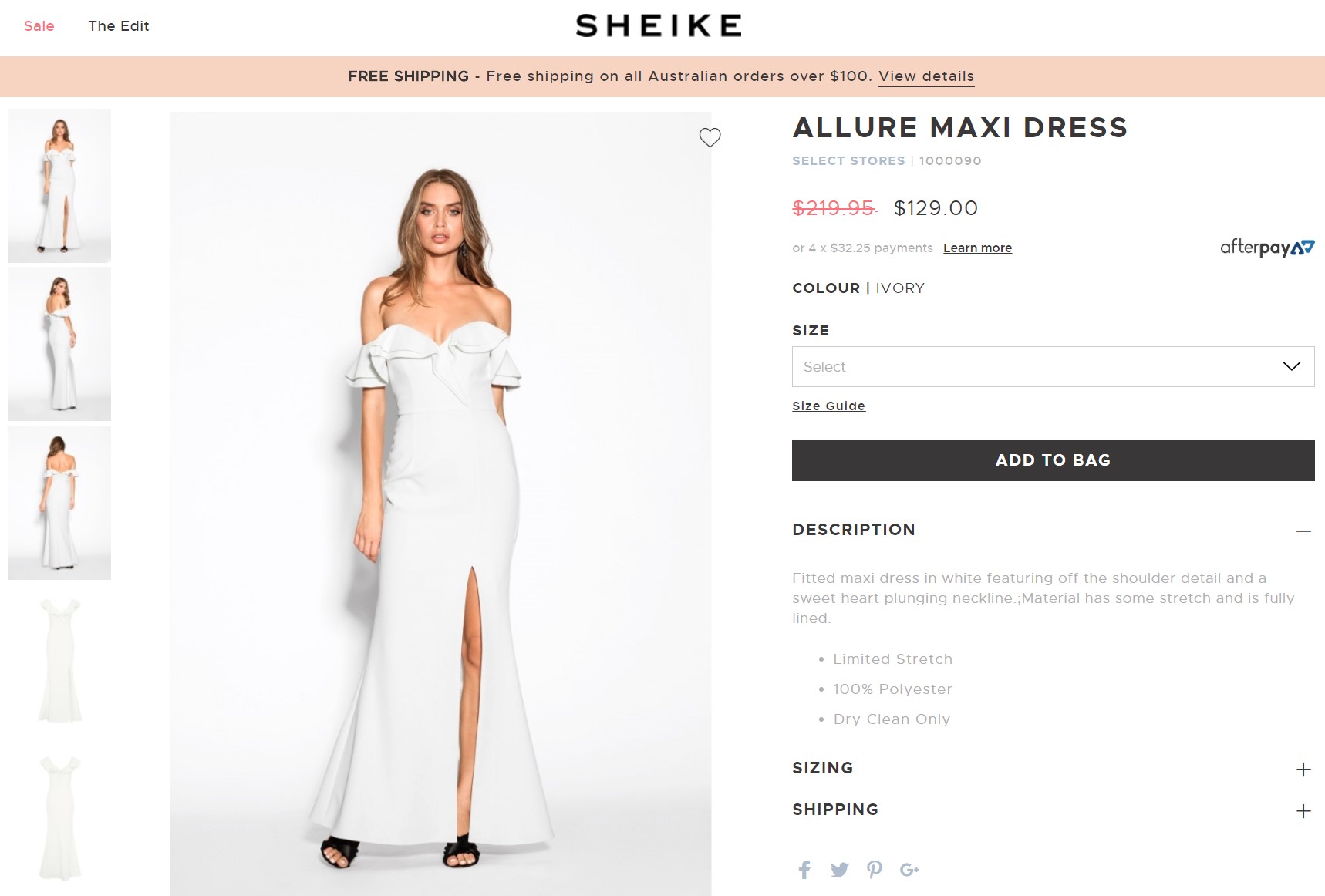 sheike allure maxi dress