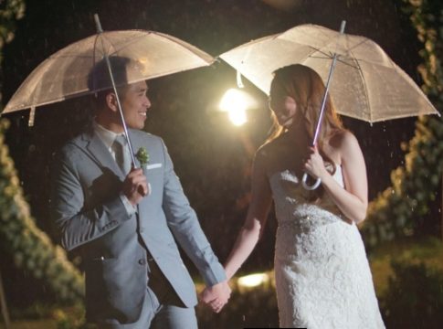 rob mae rainy wedding