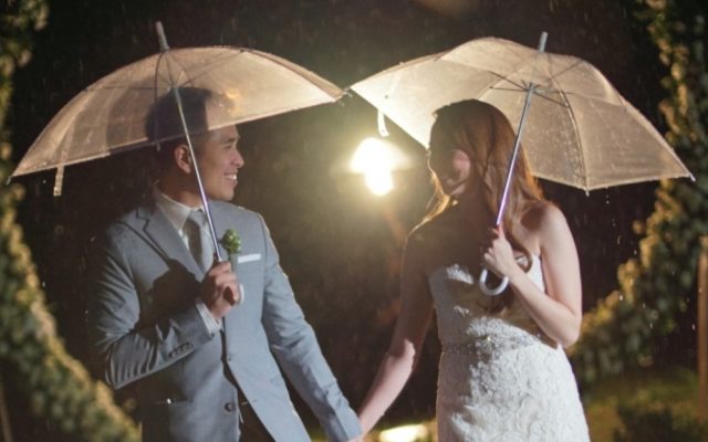 rob mae rainy wedding