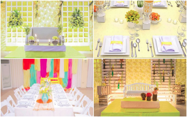 bright colored themes hizons catering