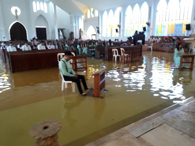 flooded wedding