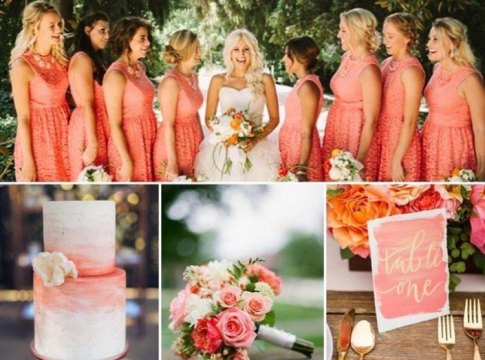 How to Use Living Coral, Pantone’s Color of the Year 2019, in Your Wedding living coral wedding