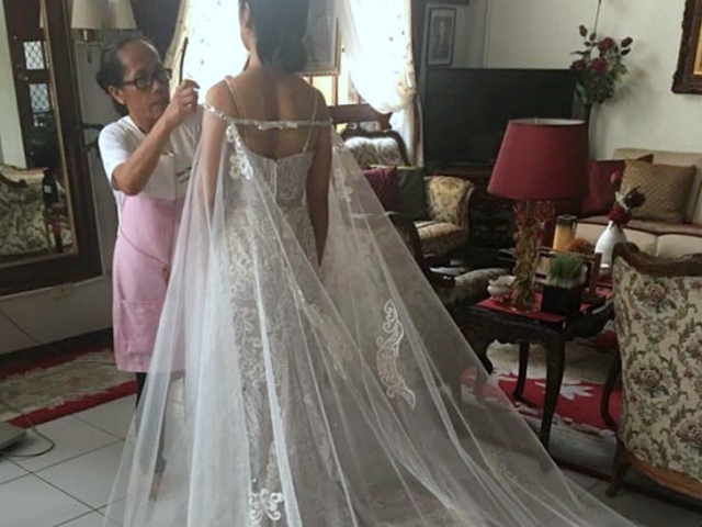 Wedding dress by New Creation Fashion By Evelyn G. Guerrero